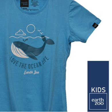 T-shirt Earth Zoo Kids Baleia Azul
