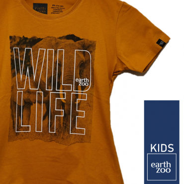 T-shirt Earth Zoo Kids Elefante Mostarda