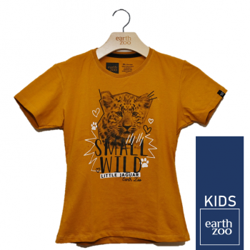 T-shirt Earth Zoo Kids Filhote Mostarda
