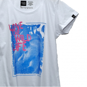 T-shirt Earth Zoo Feminina - Tamanduá Branca