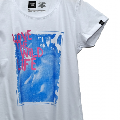 T-shirt Earth Zoo Feminina - Tamanduá Branca