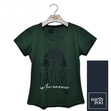 T-shirt Earth Zoo Feminina - Árvore Verde