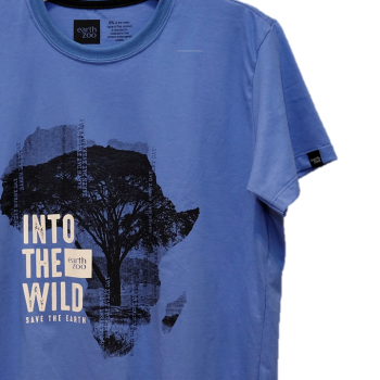 T-shirt Earth Zoo Masculina - África Azul