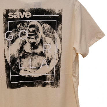 T-shirt Earth Zoo Masculina - Gorila Costas Bege