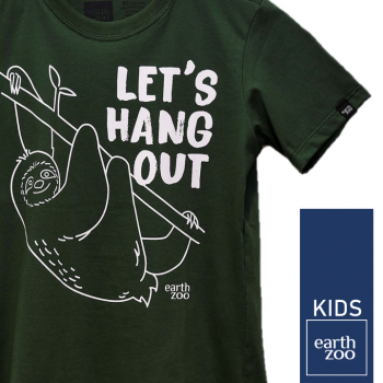 T-shirt Earth Zoo Kids Preguiça Verde